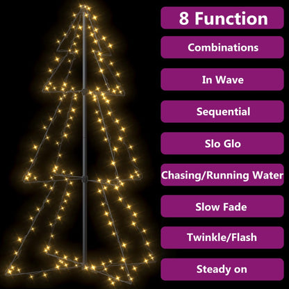 Christmas Cone Tree 160 LEDs Indoor - Outdoor