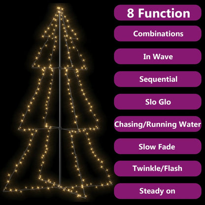 Christmas Cone Tree 240 LEDs Indoor and Outdoor