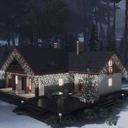 LED Curtain Fairy Lights 3x3m 300 LED Warm White 8 Function