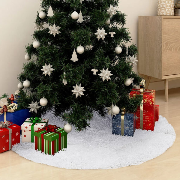  Christmas Tree Skirt White 150 cm Fur
