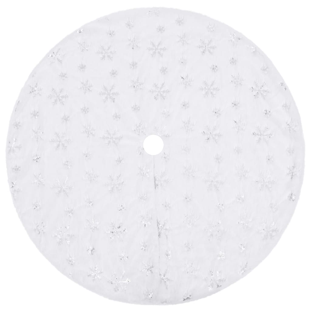 Luury Christmas Tree Skirt White 122  Fur