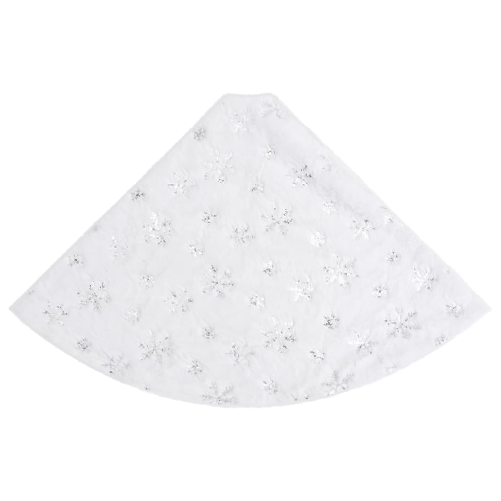 Luury Christmas Tree Skirt White 122  Fur