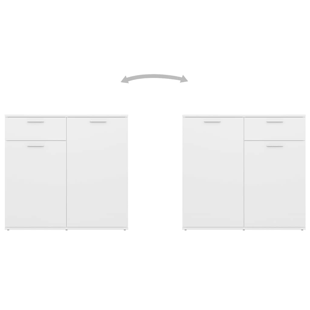 White Sideboard 160cm 4 Door 2 Drawer Storage | HomeAndLiving