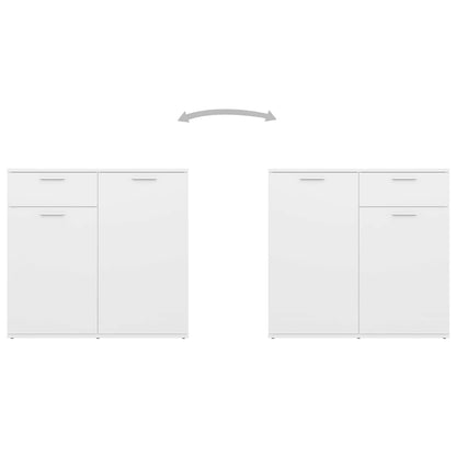 White Sideboard 160cm 4 Door 2 Drawer Storage | HomeAndLiving