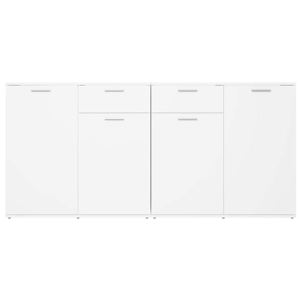 White Sideboard 160cm 4 Door 2 Drawer Storage | HomeAndLiving