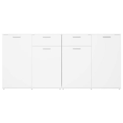 White Sideboard 160cm 4 Door 2 Drawer Storage | HomeAndLiving