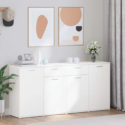 White Sideboard 160cm 4 Door 2 Drawer Storage | HomeAndLiving