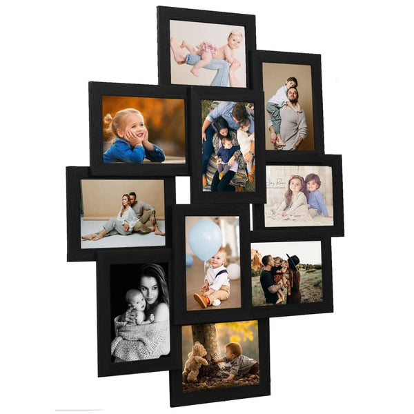  10-Photo Collage Frame 13x18cm Black MDF | HomeAndLiving