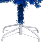 Artificial Christmas Tree with LEDs& Ball Set Blue 150 cm PVC