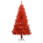 Artificial Christmas Tree with LED & Ball Set Red 150 cm PVC