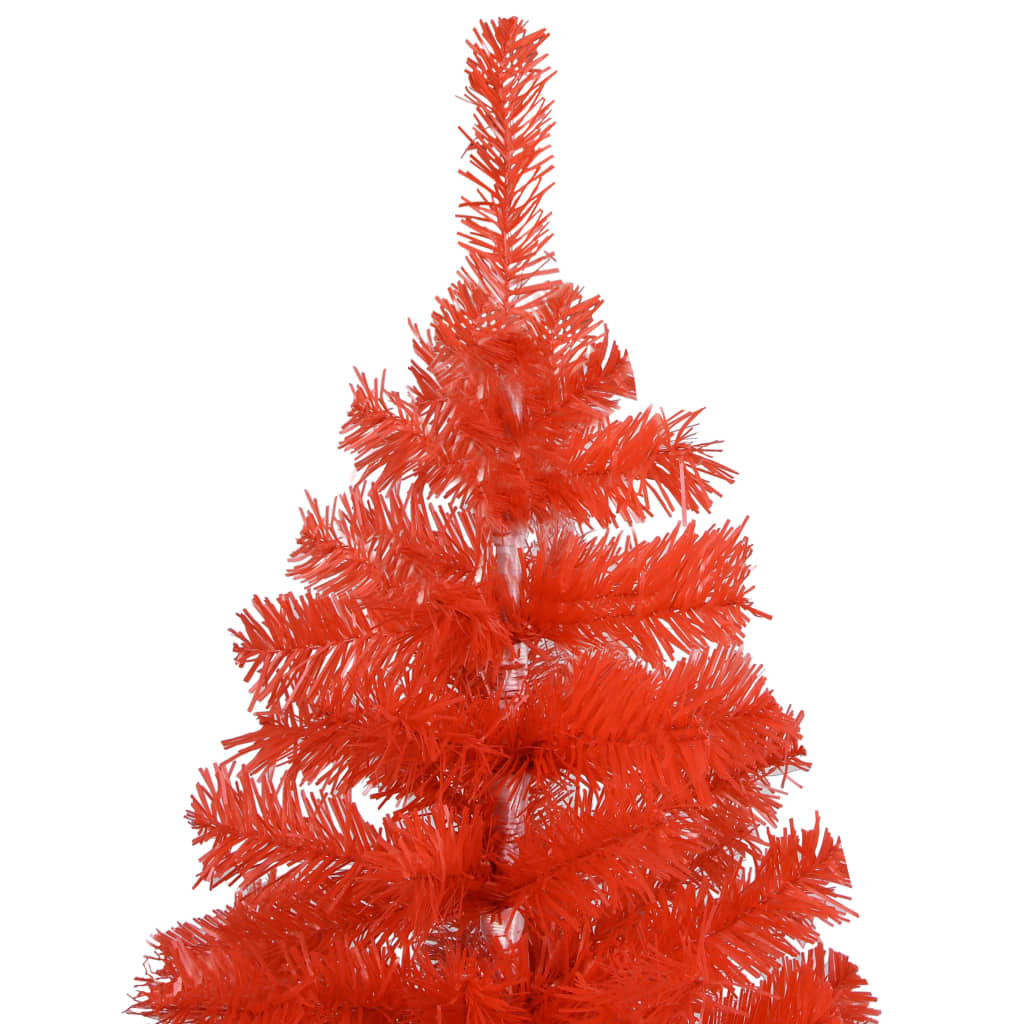 Artificial Christmas Tree with LED & Ball Set Red 150 cm PVC