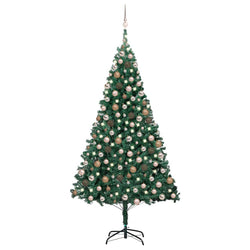 Enchanted Evergreen: LED-Lit Artificial Christmas Tree with Ornament Set