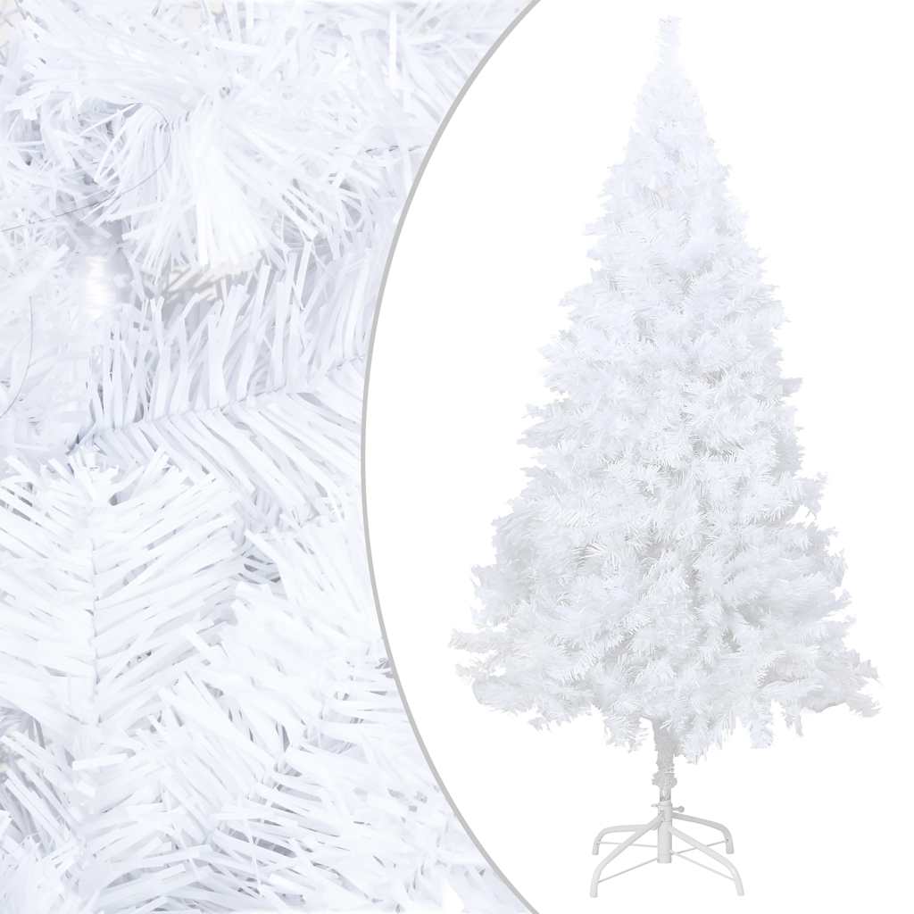 Artificial Christmas Tree with LED & Ball Set White 150 cm PVC