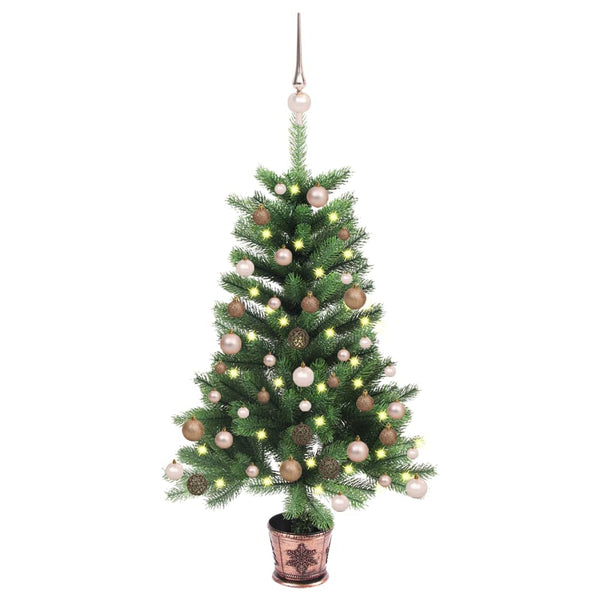  Artificial Christmas Tree with LED & Ball Set 65 cm Green