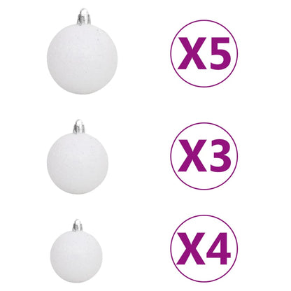 Artificial Christmas Tree with LEDs& Ball Set Red 150 cm PVC