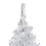 Artificial Christmas Tree with LEDs& Ball Set Silver 150 cm PET