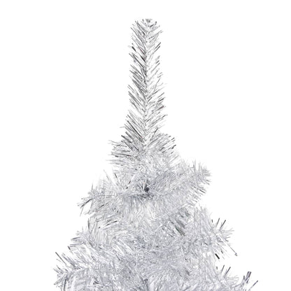 Artificial Christmas Tree with LEDs& Ball Set 180 cm Silver PET