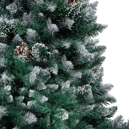 Artificial Christmas Tree with LEDs& Ball Set&Pine Cones 180 cm