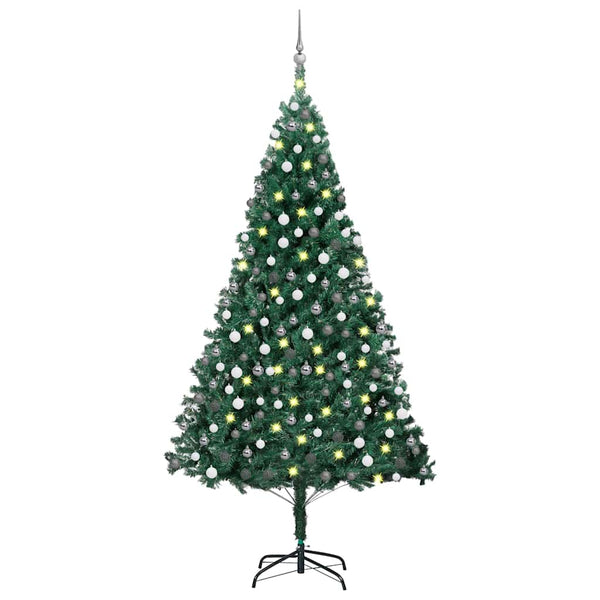  Artificial Christmas Tree with LEDs&Ball Set Green