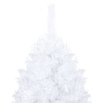 Artificial Christmas Tree with LEDs& Ball Set White 150 cm PVC