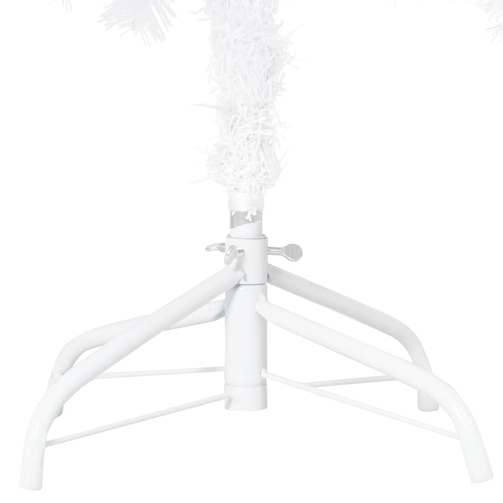 Artificial Christmas Tree with LEDs& Ball Set White 180 cm PVC