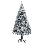 Evergreen Brilliance: LED-Lit Green Artificial Christmas Tree with Ornament Set