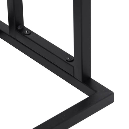 Freestanding Towel Rack Black Iron 2-Tier | HomeAndLiving