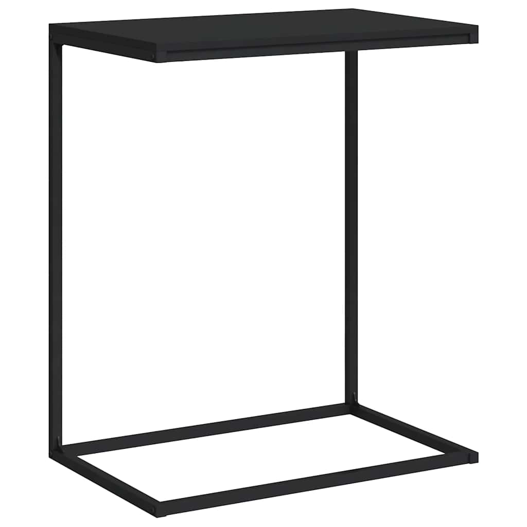 C-Shaped Side Table Black Engineered Wood | HomeAndLiving