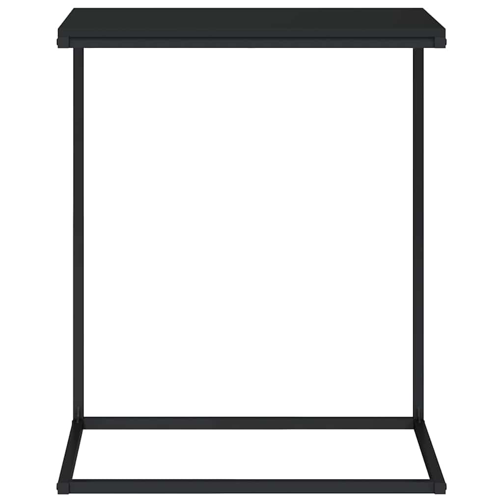 C-Shaped Side Table Black Engineered Wood | HomeAndLiving
