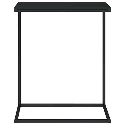 C-Shaped Side Table Black Engineered Wood | HomeAndLiving