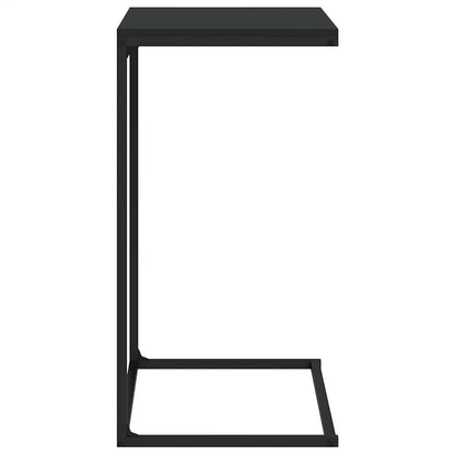 C-Shaped Side Table Black Engineered Wood | HomeAndLiving