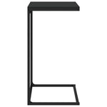 C-Shaped Side Table Black Engineered Wood | HomeAndLiving