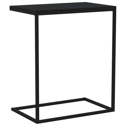 C-Shaped Side Table Black Engineered Wood | HomeAndLiving