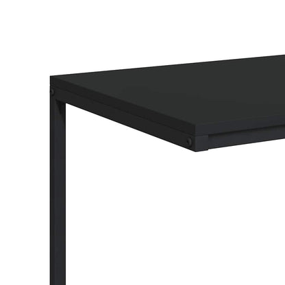 C-Shaped Side Table Black Engineered Wood | HomeAndLiving
