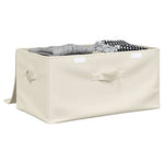Fabric Storage Boxes 2pk Foldable Cream 43x34cm | HomeAndLiving