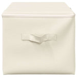 Fabric Storage Boxes 2pk Foldable Cream 43x34cm | HomeAndLiving