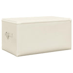 Fabric Storage Boxes 2pk Foldable Cream 43x34cm | HomeAndLiving