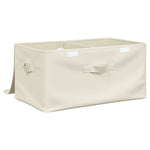 Fabric Storage Boxes 2pk Foldable Cream 43x34cm | HomeAndLiving