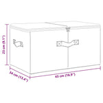 Fabric Storage Boxes 2pk Foldable Cream 43x34cm | HomeAndLiving