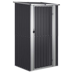 Galvanised Steel Garden Shed Anthracite | HomeAndLiving
