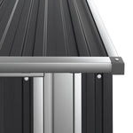 Galvanised Steel Garden Shed Anthracite | HomeAndLiving