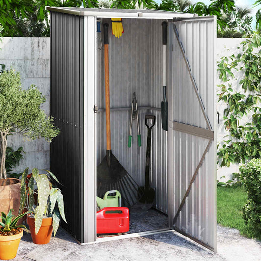 Galvanised Steel Garden Shed Anthracite | HomeAndLiving