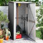 Galvanised Steel Garden Shed Anthracite | HomeAndLiving