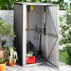 Galvanised Steel Garden Shed Anthracite | HomeAndLiving