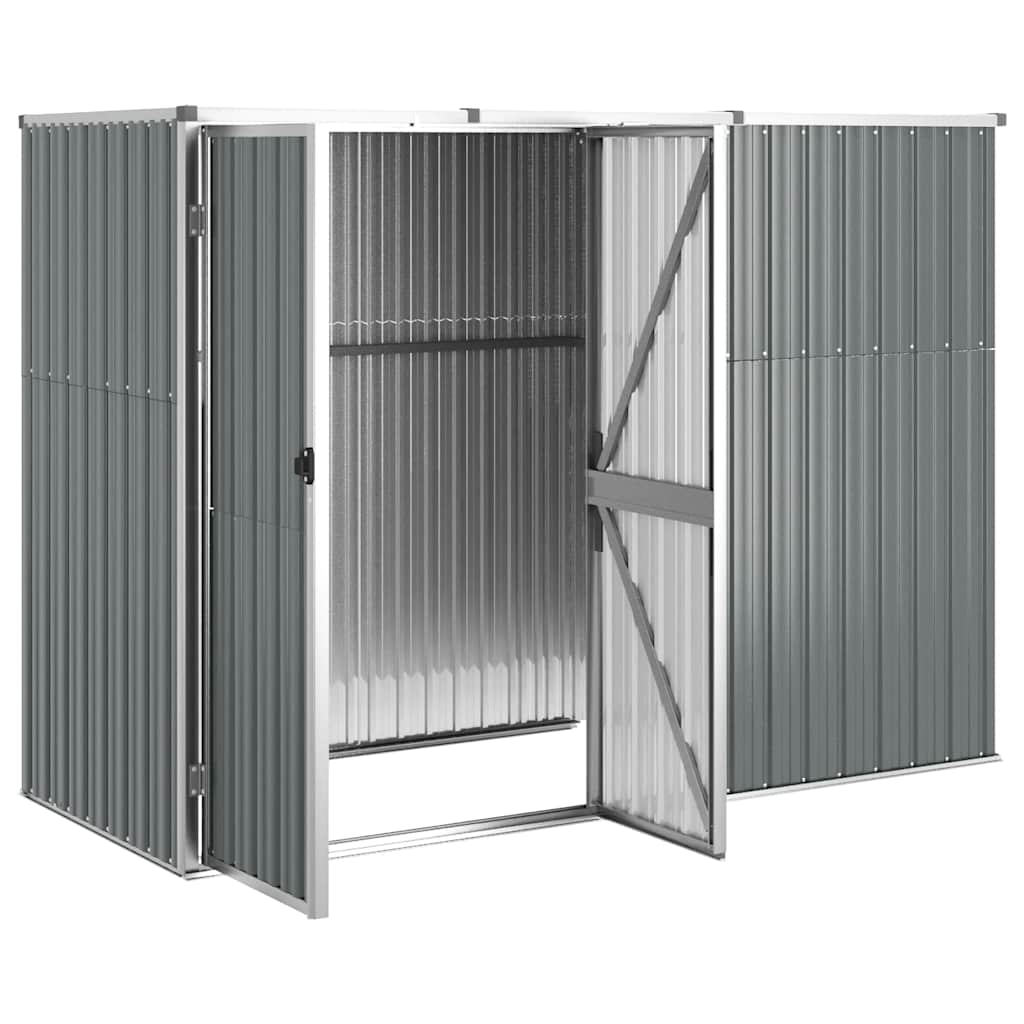 Garden Tool Shed Galvanised Steel 225x89cm | HomeAndLiving