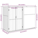Garden Tool Shed Galvanised Steel 225x89cm | HomeAndLiving