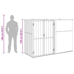 Garden Tool Shed Galvanised Steel 225x89cm | HomeAndLiving