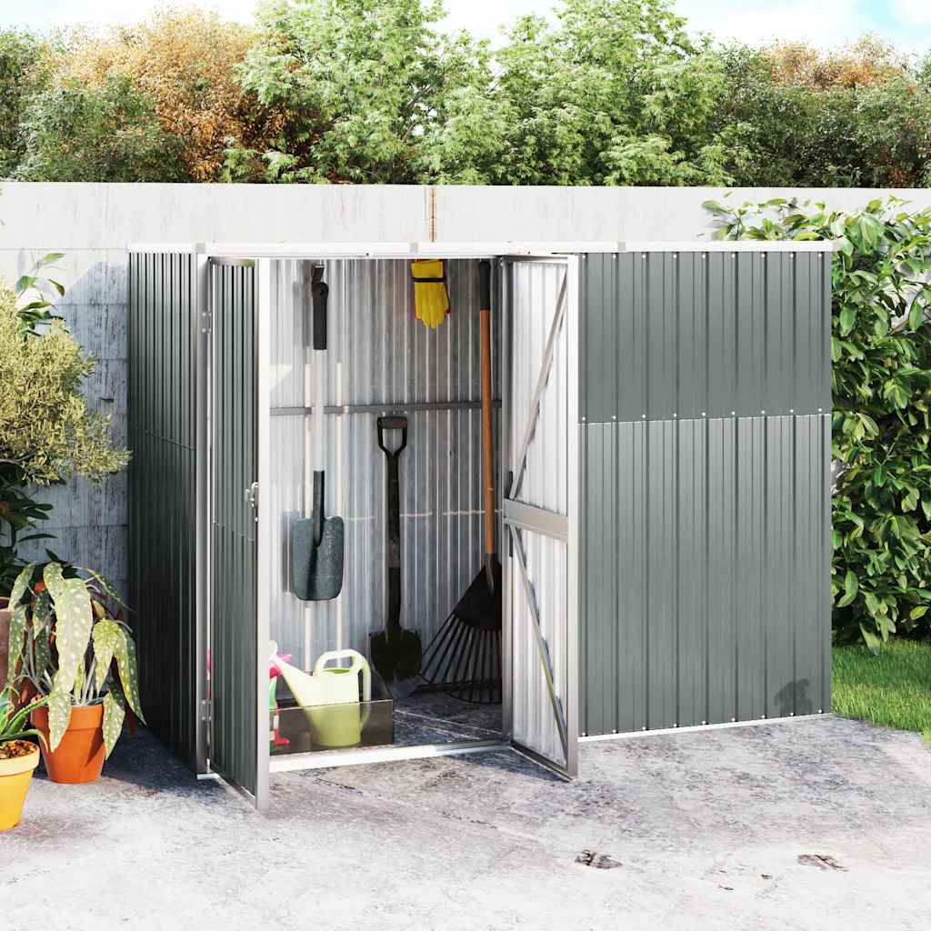 Garden Tool Shed Galvanised Steel 225x89cm | HomeAndLiving