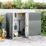 Garden Tool Shed Galvanised Steel 225x89cm | HomeAndLiving