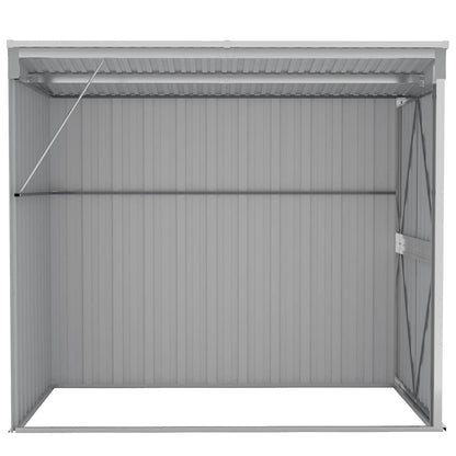 Wall-Mounted Garden Shed Galvanised Steel | HomeAndLiving